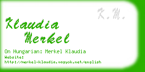 klaudia merkel business card